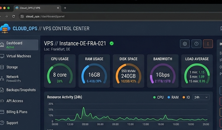 panel kontrol untuk VPS